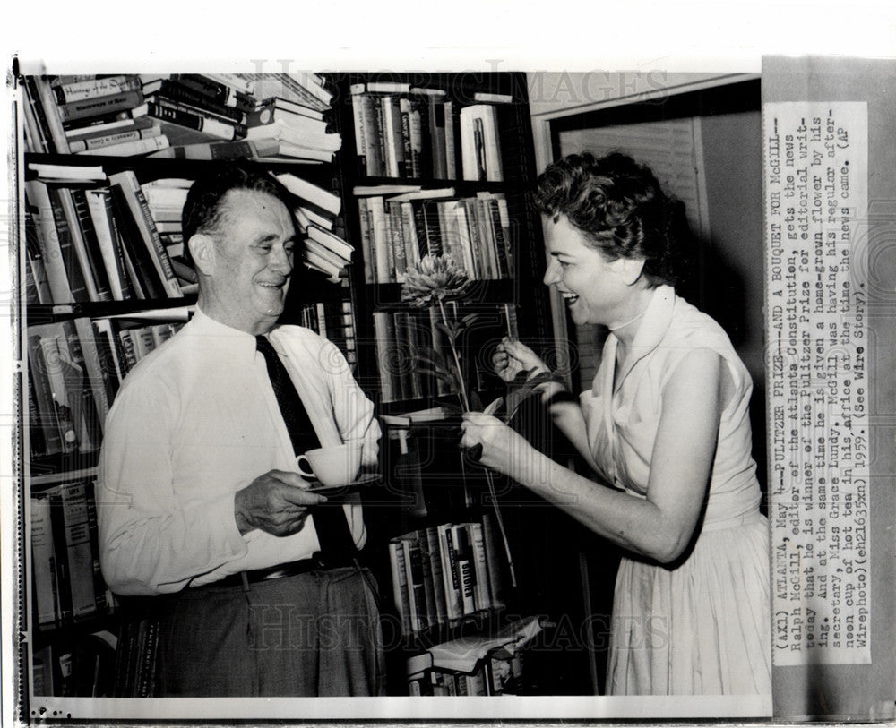 1959 Press Photo Ralph McGill American journalist - Historic Images