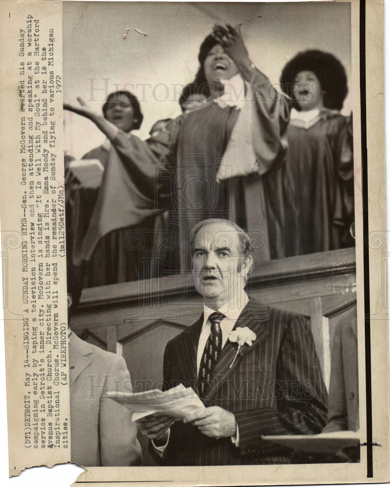 1972 Press Photo George McGovern Senator - Historic Images