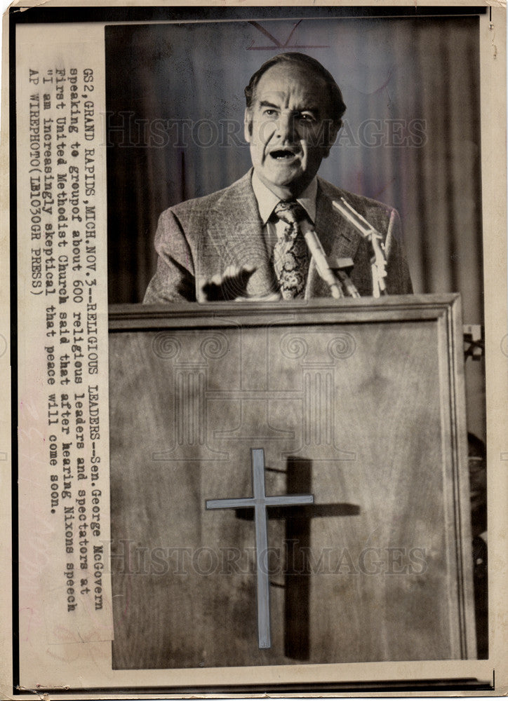 1972 Press Photo Senator George McGovern Grand Rapids - Historic Images