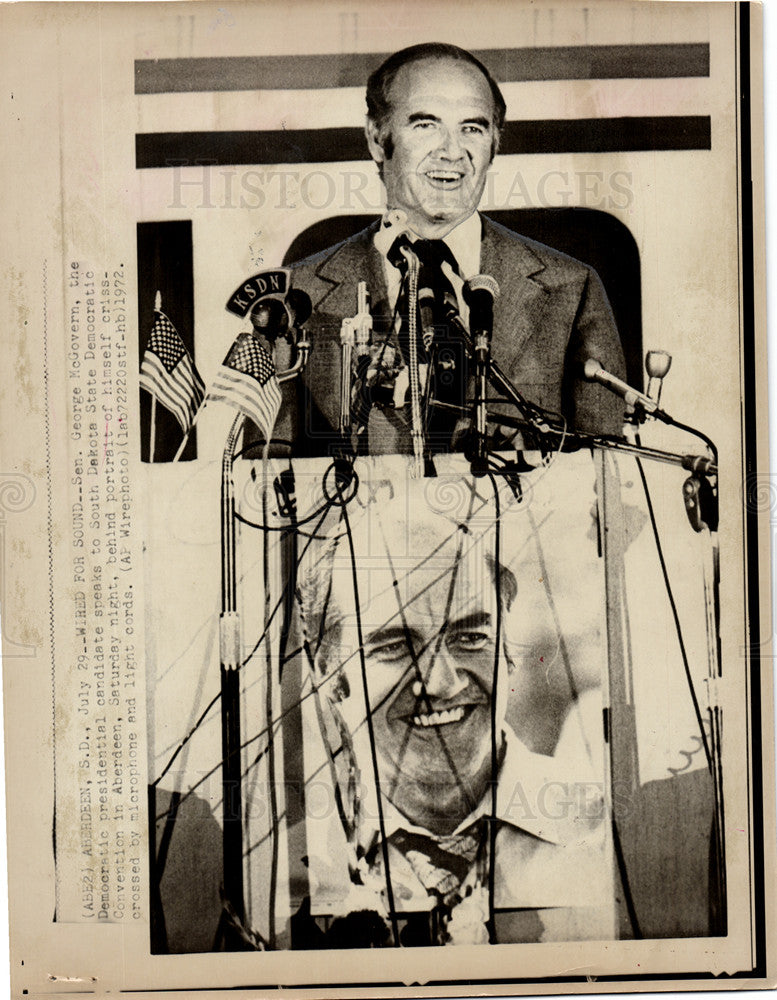 1972 Press Photo George McGovern Senator South Dakota - Historic Images