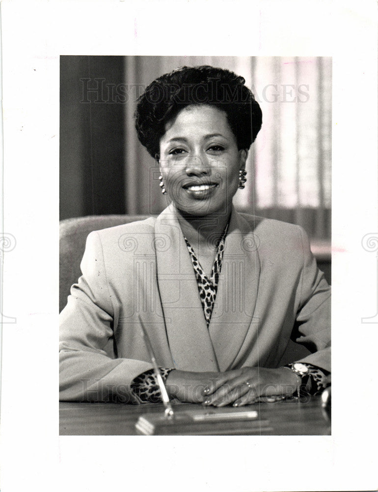 1991 Press Photo uperintendent Deborah McGriff schools - Historic Images