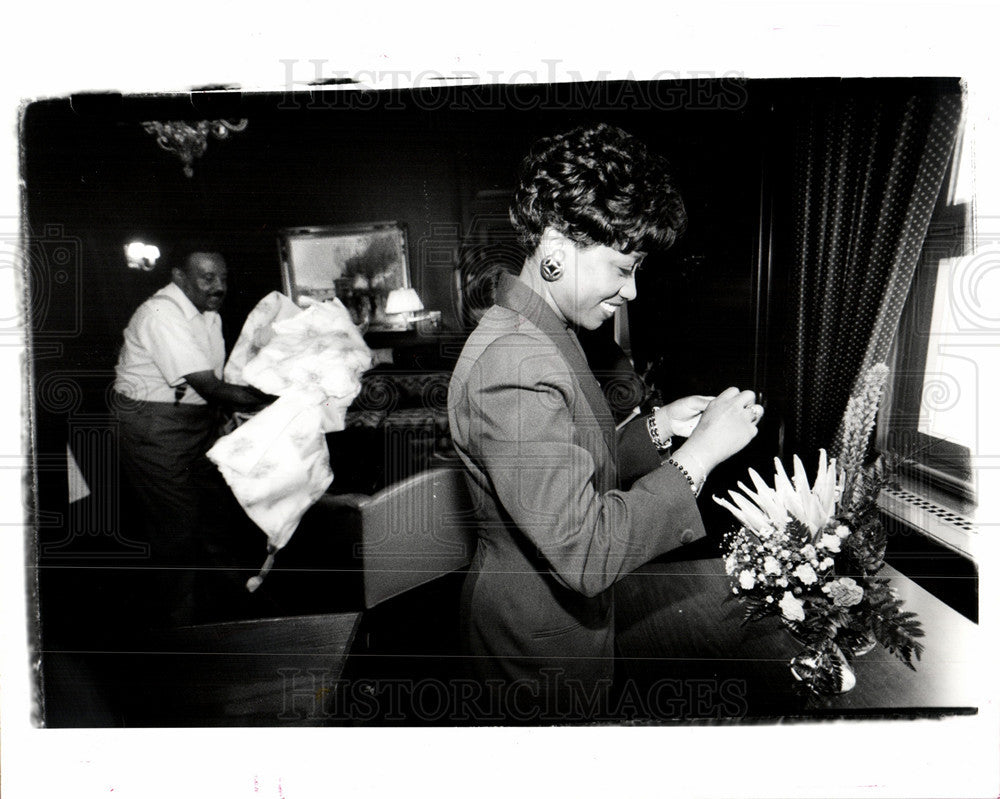 1991 Press Photo Deborah McGriff superintendent Detroit - Historic Images