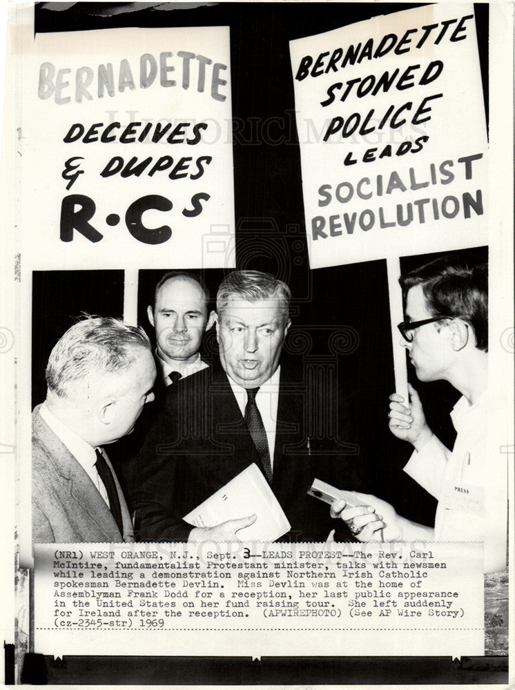 1969 Press Photo Carl McIntire Presbyterian Church - Historic Images