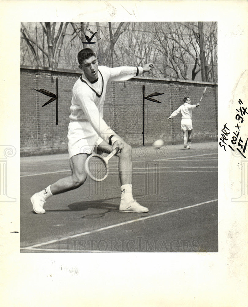 1956 Press Photo Barry MacKay, tennis player - Historic Images