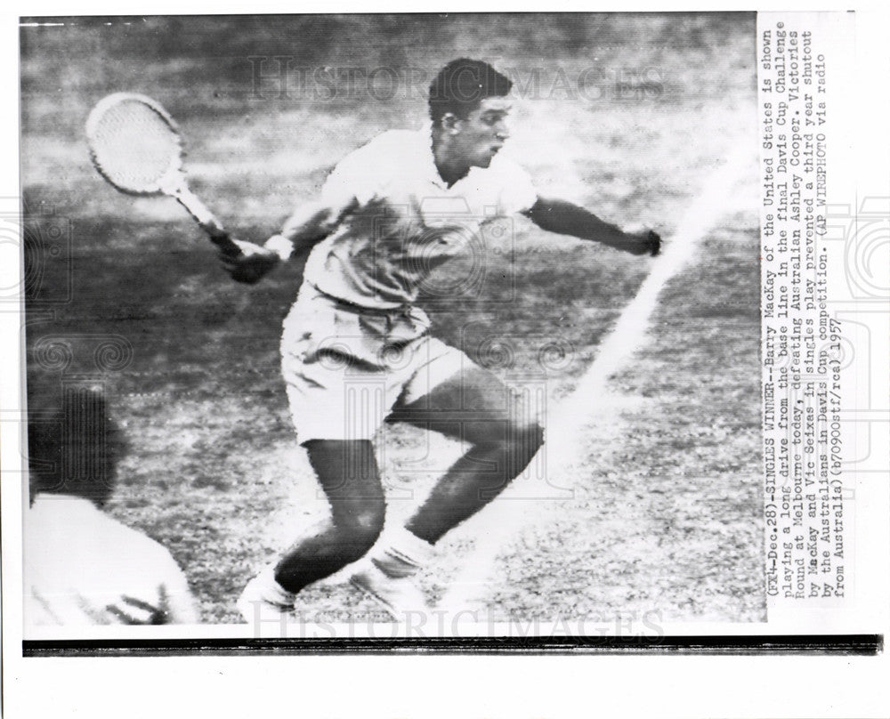 1957 Press Photo Barry MacKay Ohio US tennis champion - Historic Images