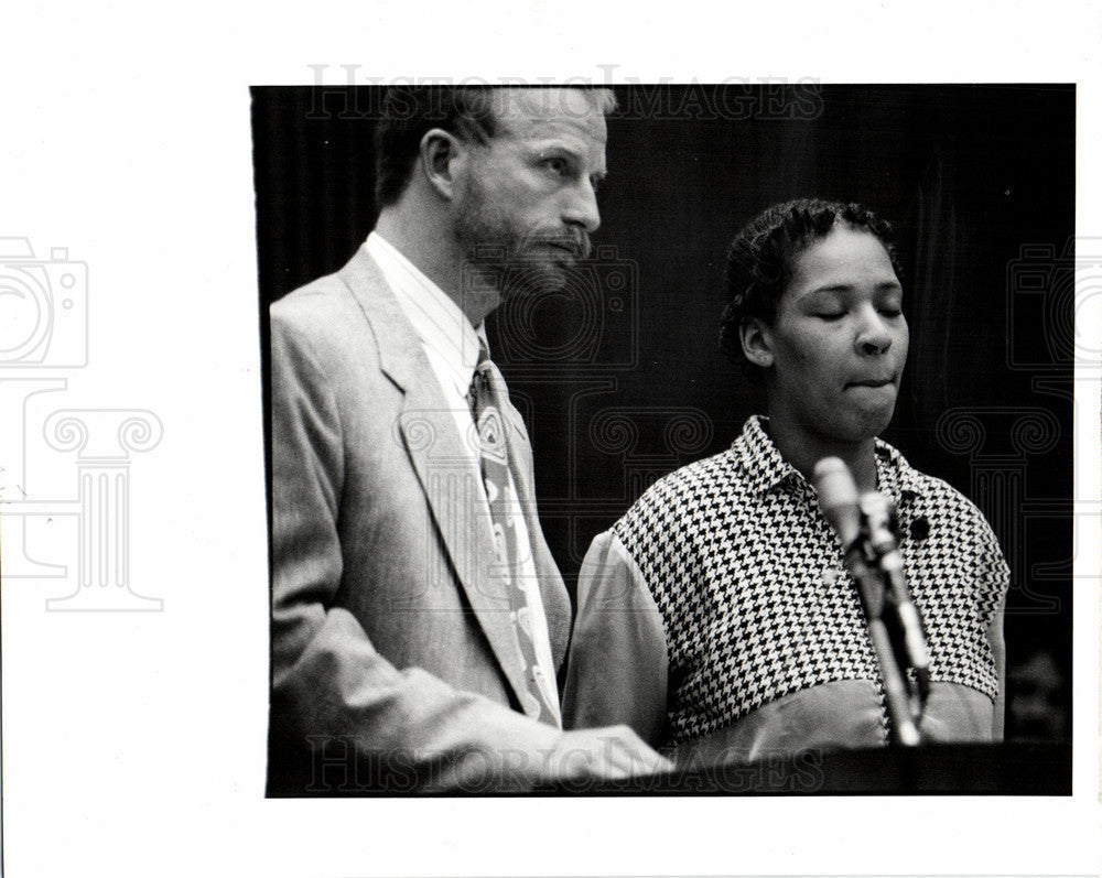 1991 Press Photo Tangela McLemore Paul Seitz trial - Historic Images