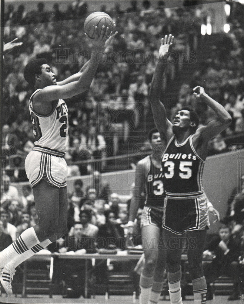 Press Photo Detroit Pistons Washington Bullets - Historic Images