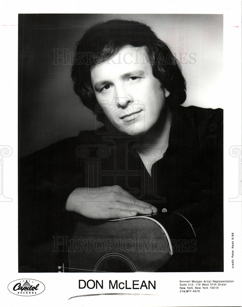 1989 Press Photo Don McLean, Singer, American Pie - Historic Images