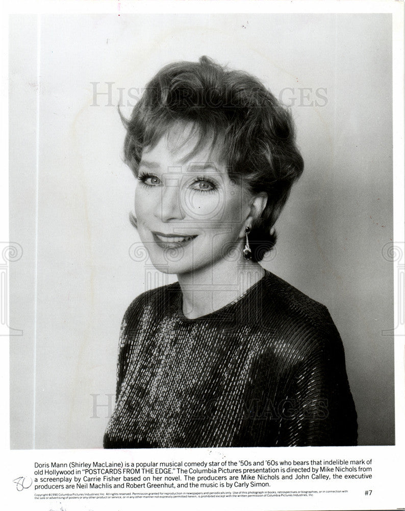 1991 Press Photo Shirley MacLaine  American actress - Historic Images