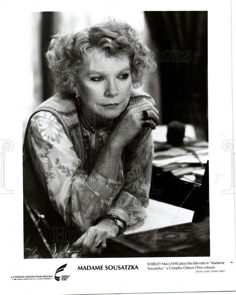 1988 Press Photo Madame Sousatzka film Shirley MacLaine - Historic Images