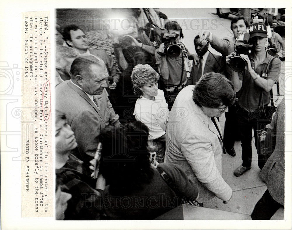 1984 Press Photo Sharon Denny McLain arraignment court - Historic Images