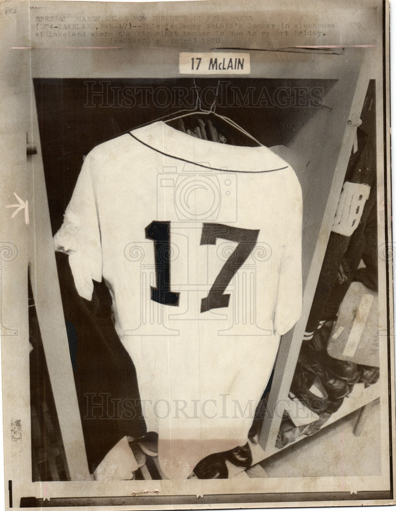 1985 Press Photo Jersey No. 17 Lakeland, Fla. Tigers - Historic Images