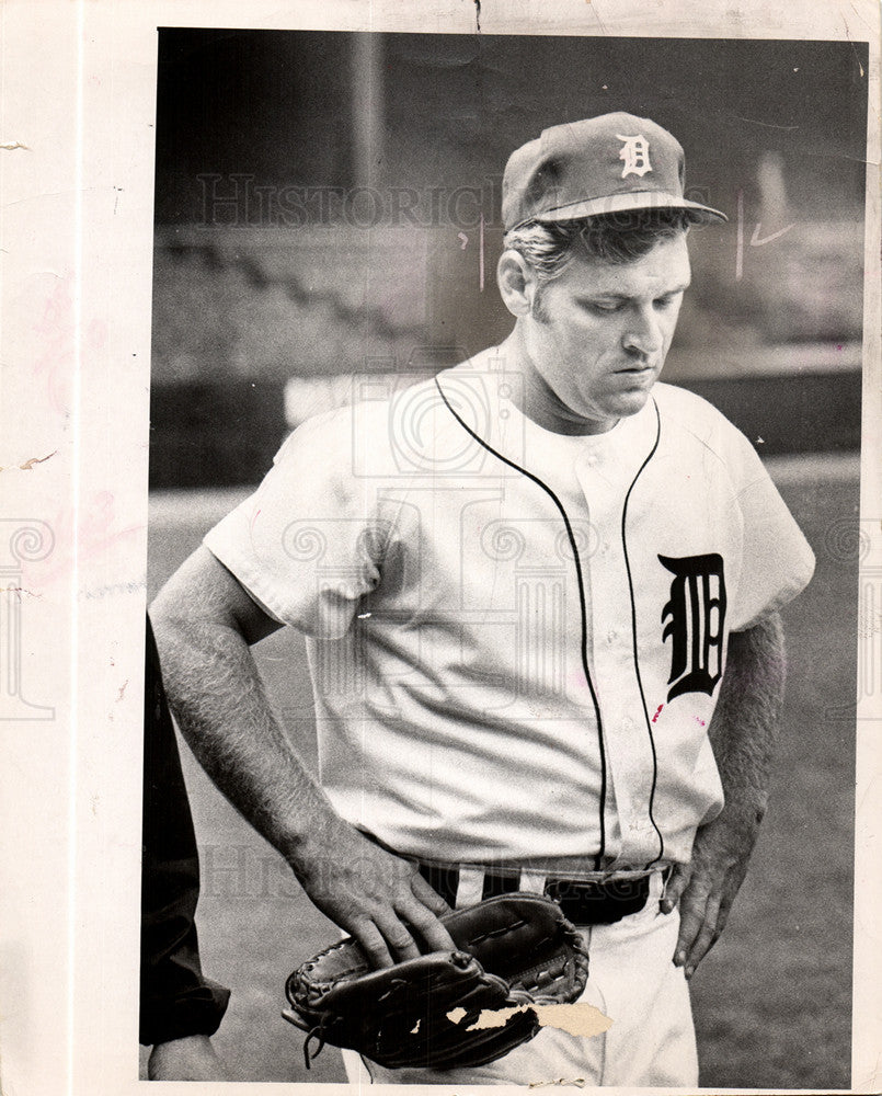 1973 Press Photo Danny Mclain baseball pitcher Tigers - Historic Images