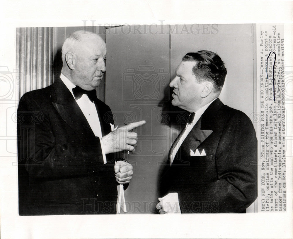 1951 Press Photo Frank E. McKinney Chairman of Committe - Historic Images