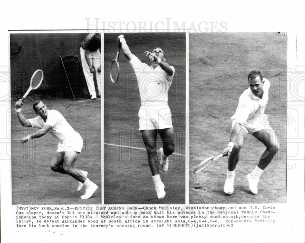 1963 Press Photo Chuck McKinley American wimbledon - Historic Images