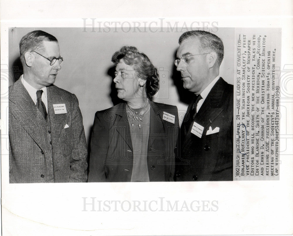 1949 Press Photo Benjamin McKelway 1st Vice Pres. A.S.N - Historic Images