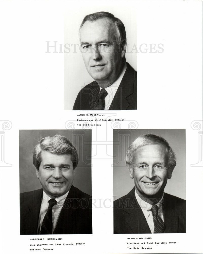 1986 Press Photo James H. McNeal Jr Siegfried Buschmann - Historic Images