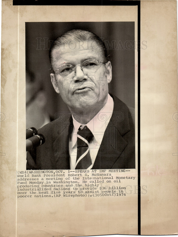 1980 Press Photo World Bank President ROBERT S.McNAMARA - Historic Images