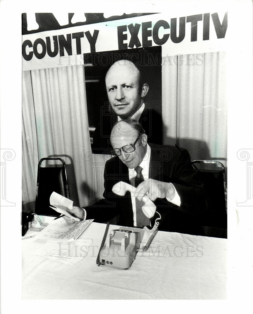 1986 Press Photo Edward McNamara Primary Wayne County - Historic Images