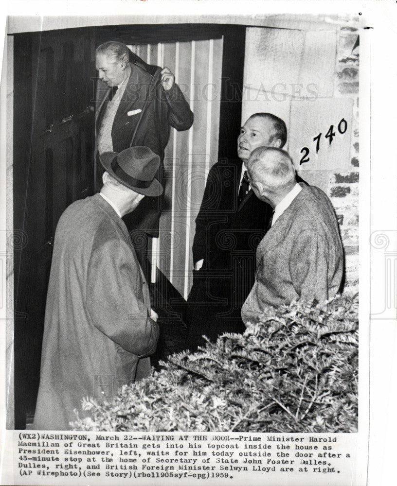 1959 Press Photo Harold Macmillan UK  Prime Minister - Historic Images