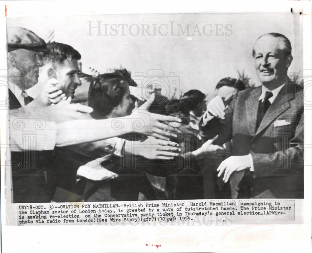 1959 Press Photo Harold Macmillan British Prim Minister - Historic Images