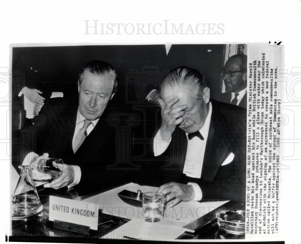 1963 Press Photo Harold Macmillan Prime Minister UK - Historic Images