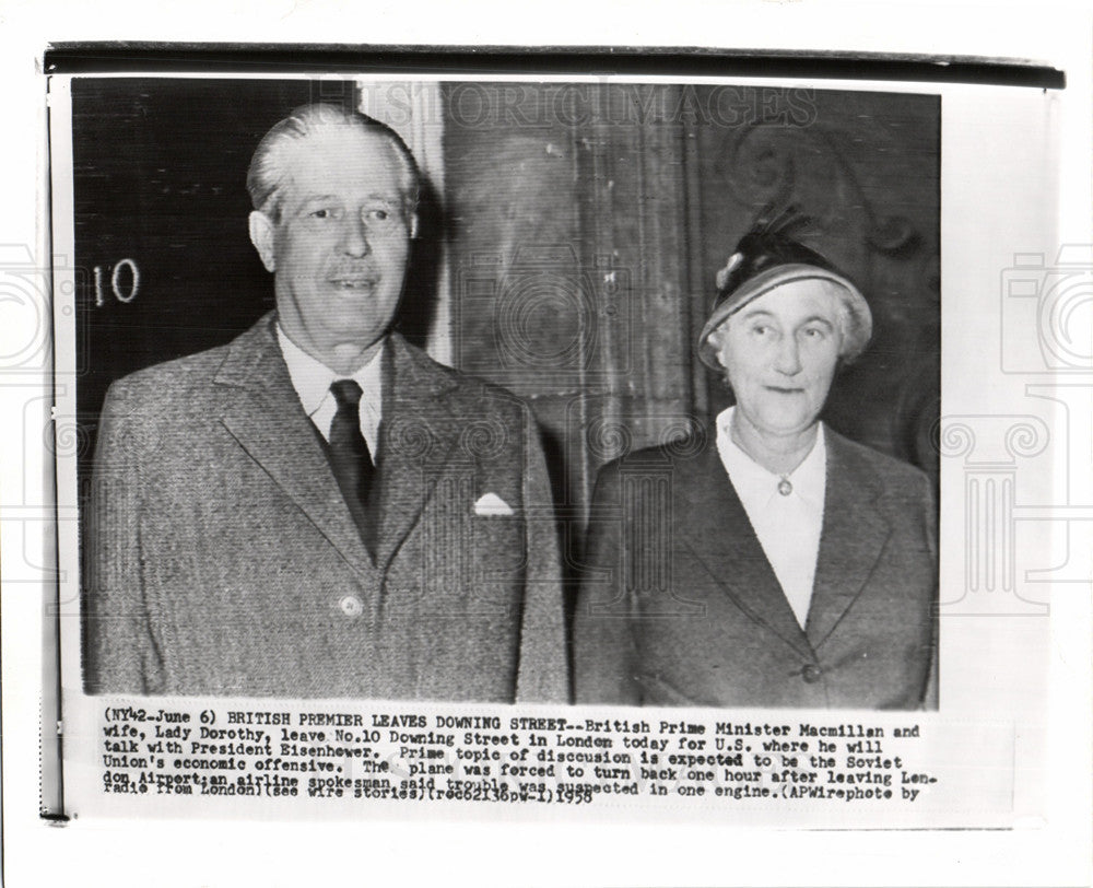 1958 Press Photo Harold Mcmillan  UK Prime Minister - Historic Images