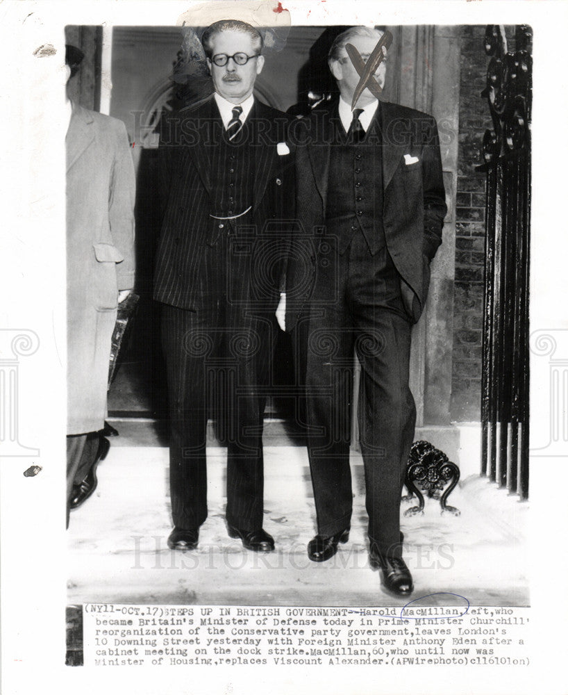 1955 Press Photo Harold Macmillan Prime Minister - Historic Images