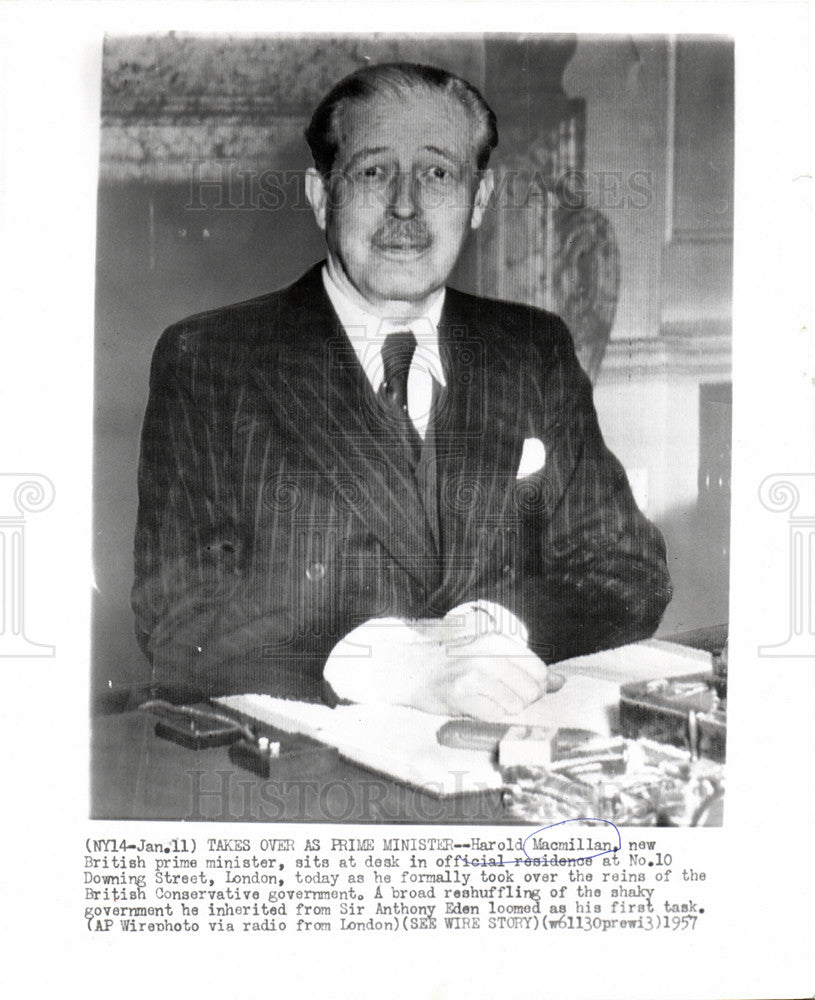 1957 Press Photo HAROLD MACMILLAN  PRIME MINISTER - Historic Images