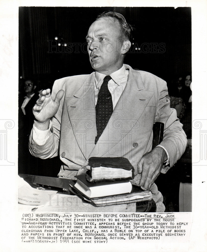 1953 Press Photo Jack Richard McMichael communist - Historic Images