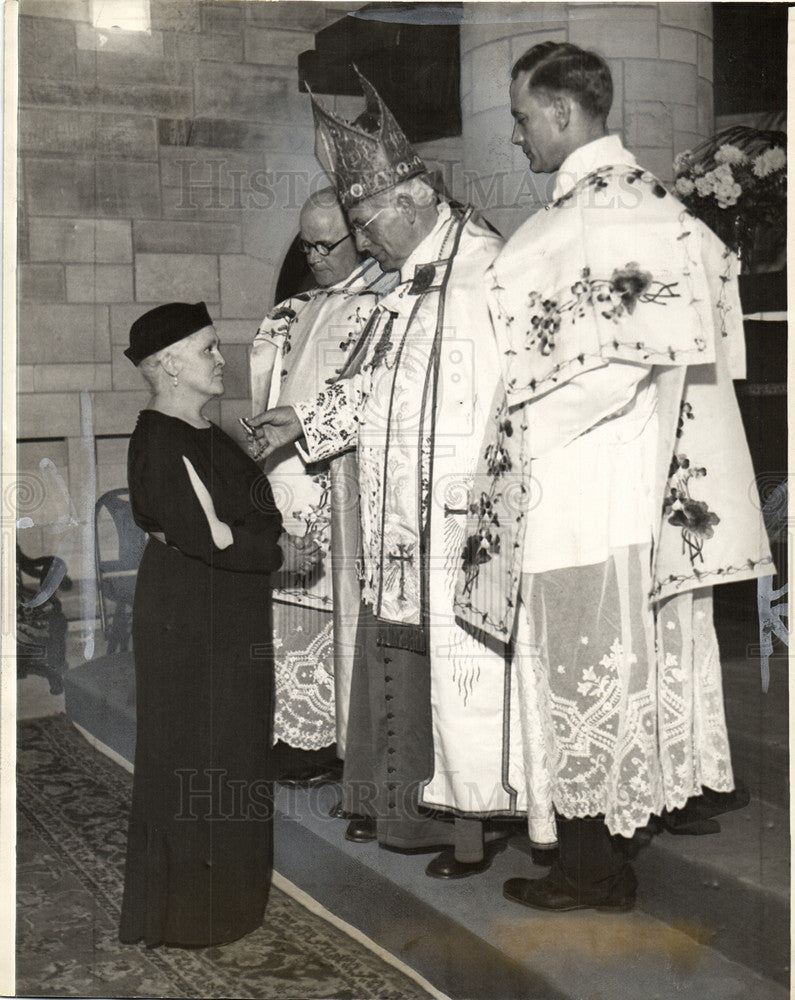 1934 Press Photo Theodore McManus Papal Medal - Historic Images