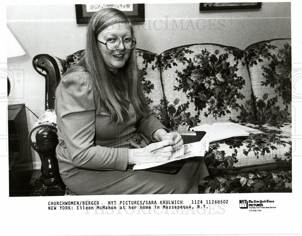 1985 Press Photo Eileen McMahon Massapequa - Historic Images