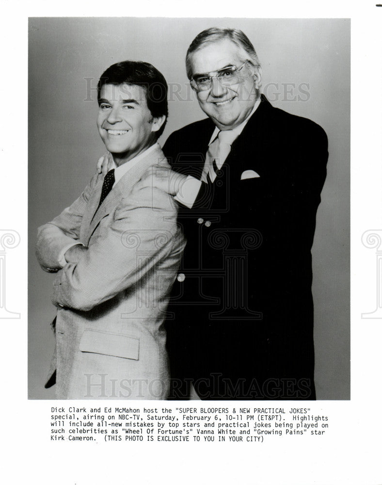 Press Photo Dick Clark Ed McMahon television hosts - Historic Images