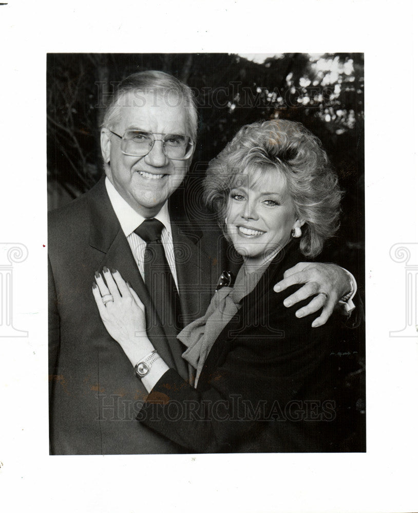 1985 Press Photo Ed Victoria McMahon Johnny Carson home - Historic Images