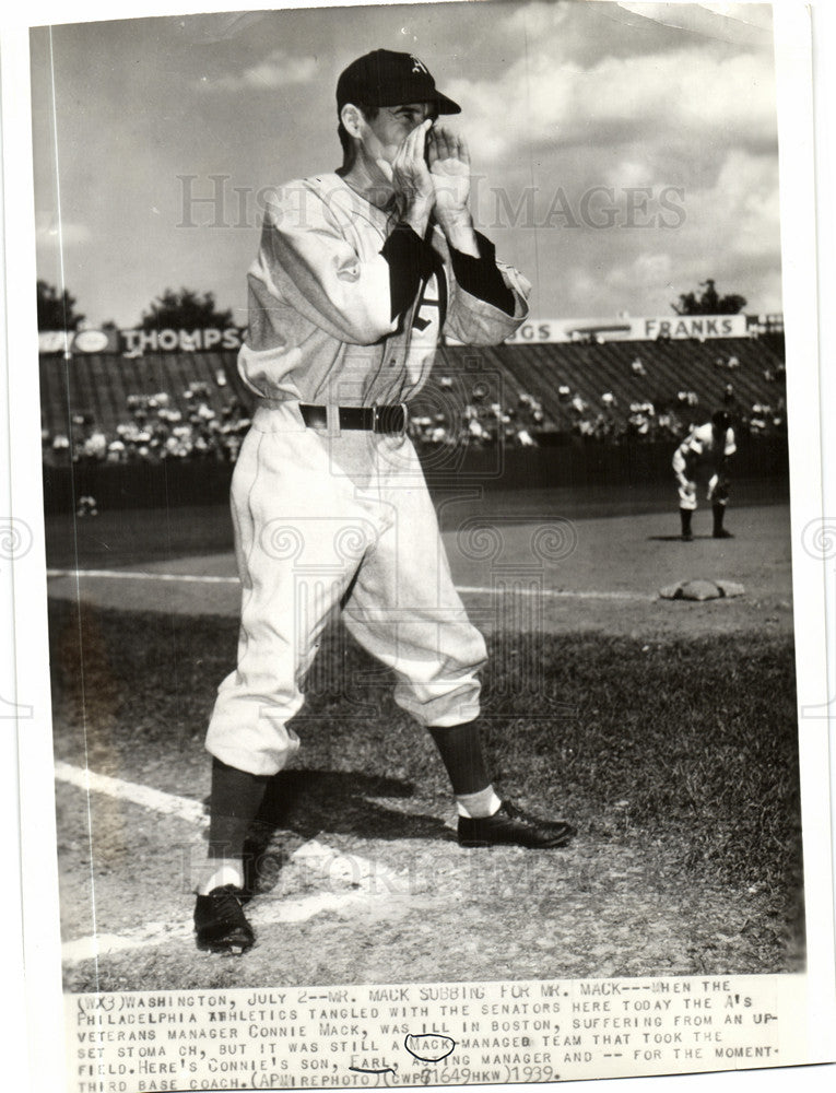 1939 Press Photo Connie&#39;s son Earl Mack - Historic Images