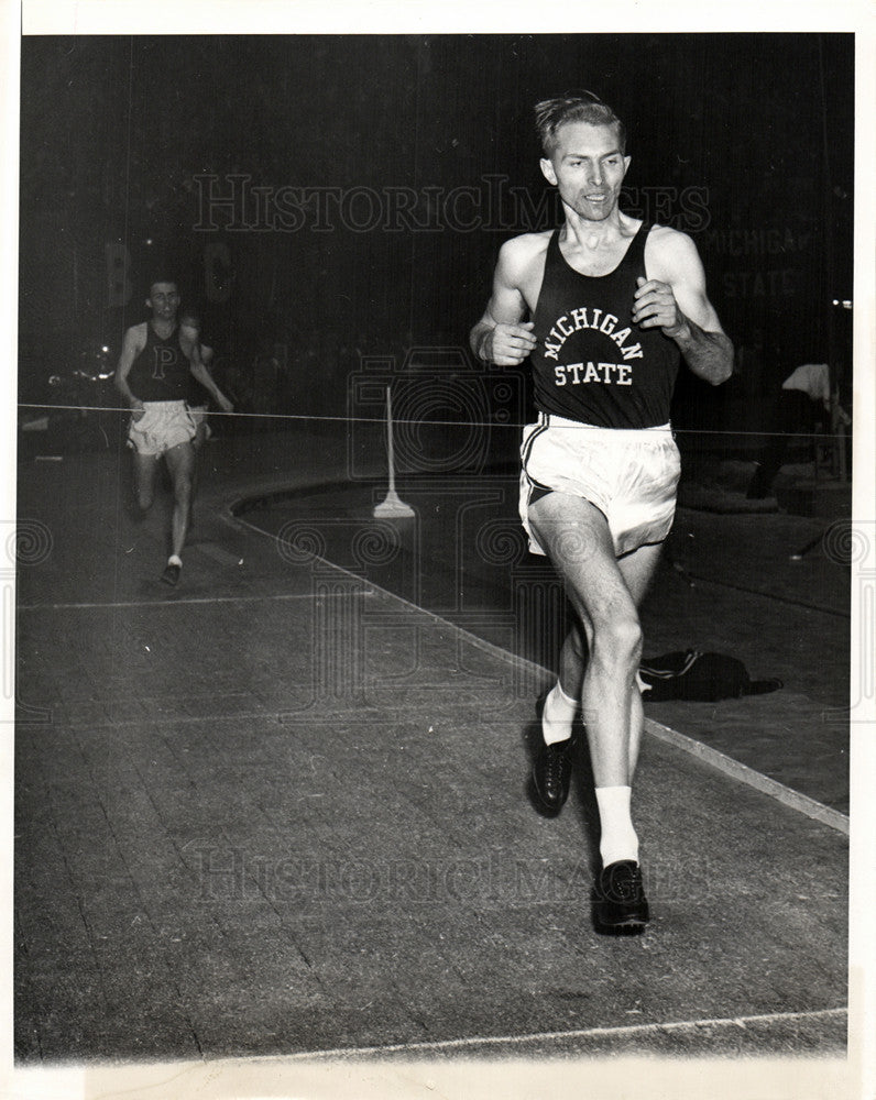 1950 Press Photo Bill Mack Michigan IC4A Championships - Historic Images