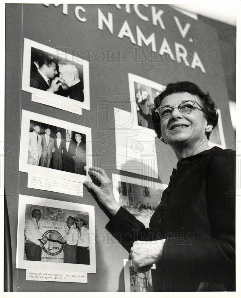 1968 Press Photo Mrs. Patrick Vincent McNamara, Senator - Historic Images