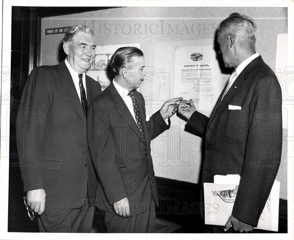 1955 Press Photo Patrick V McNamara sesquicentennial - Historic Images