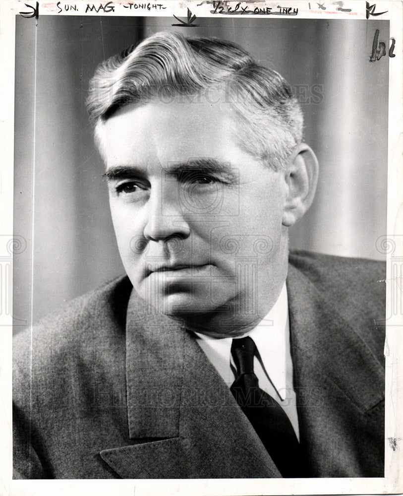 1955 Press Photo Patrick McNamara Senator Michigan - Historic Images