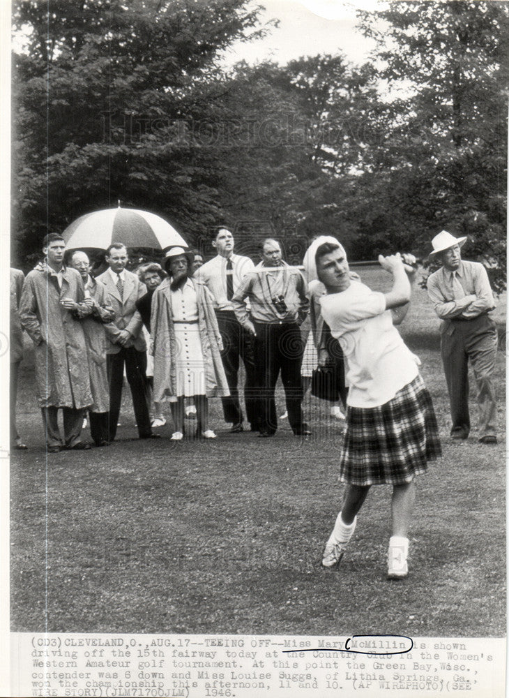 1946 Press Photo Mary McMillin women golf tournament CD - Historic Images