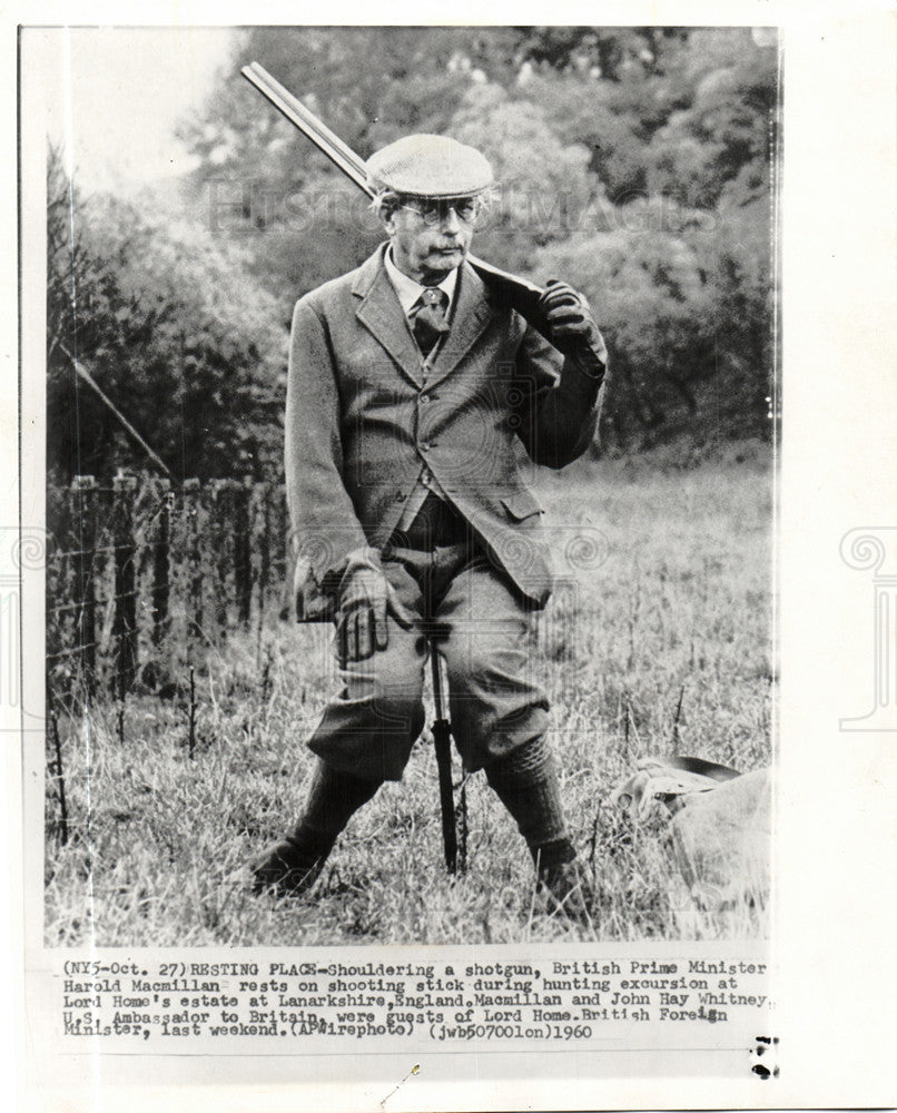 1960 Press Photo harold macmillan lord home lanarkshire - Historic Images