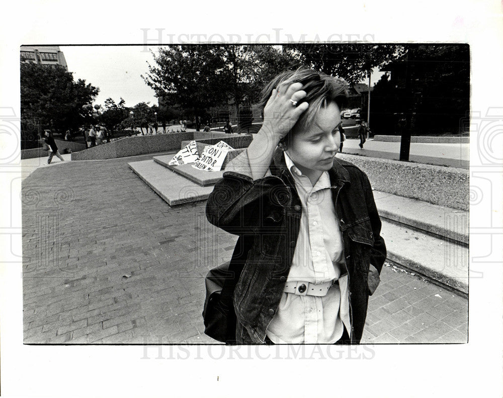 1985 Press Photo Patricia Maceroni editor wayne state - Historic Images