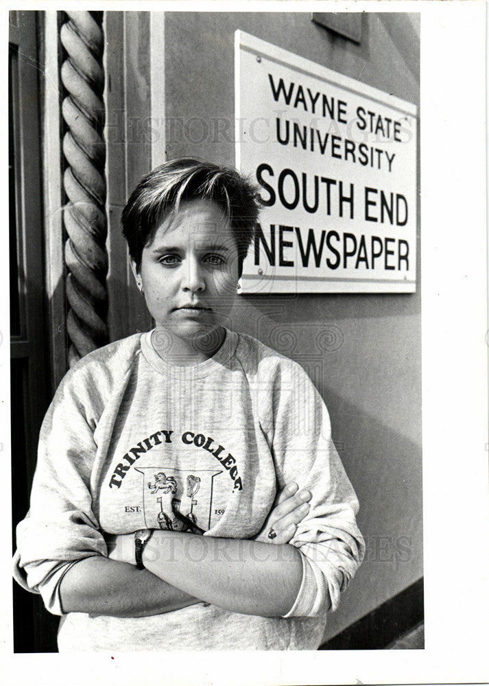 1985 Press Photo Patty Maceroni Wayne State University - Historic Images