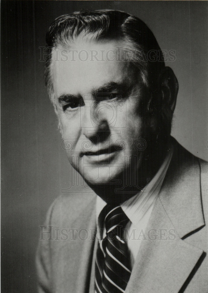 1989 Press Photo Jack Macauley, chairman Detroit - Historic Images