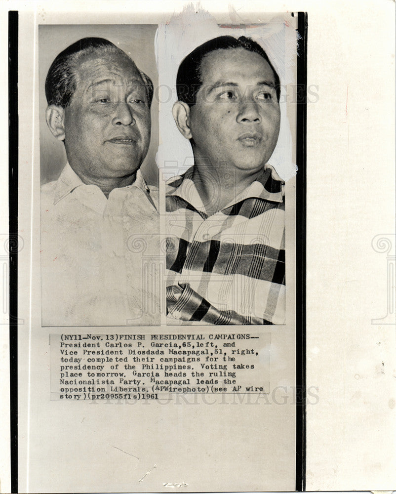 1976 Press Photo Diosdado Macapagal President 1961 - Historic Images