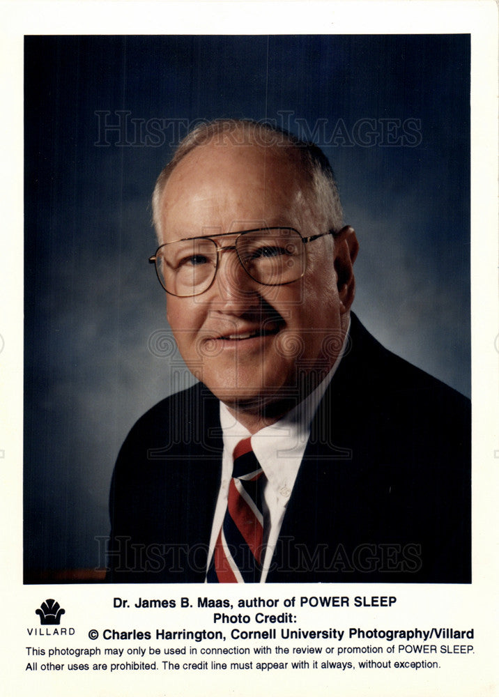 1998 Press Photo Dr. James B. Mass, power sleep, author - Historic Images