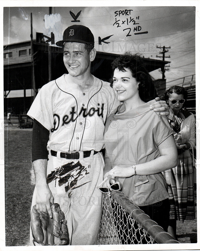 1957 Press Photo Duane Fredrick Maas Baseball player - Historic Images