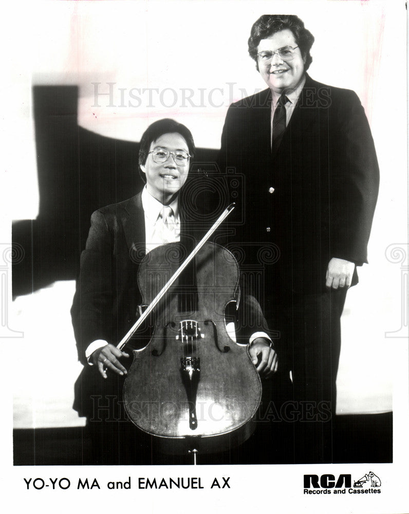 Press Photo Yo-Yo Ma cellist Emanuel Ax pianist - Historic Images