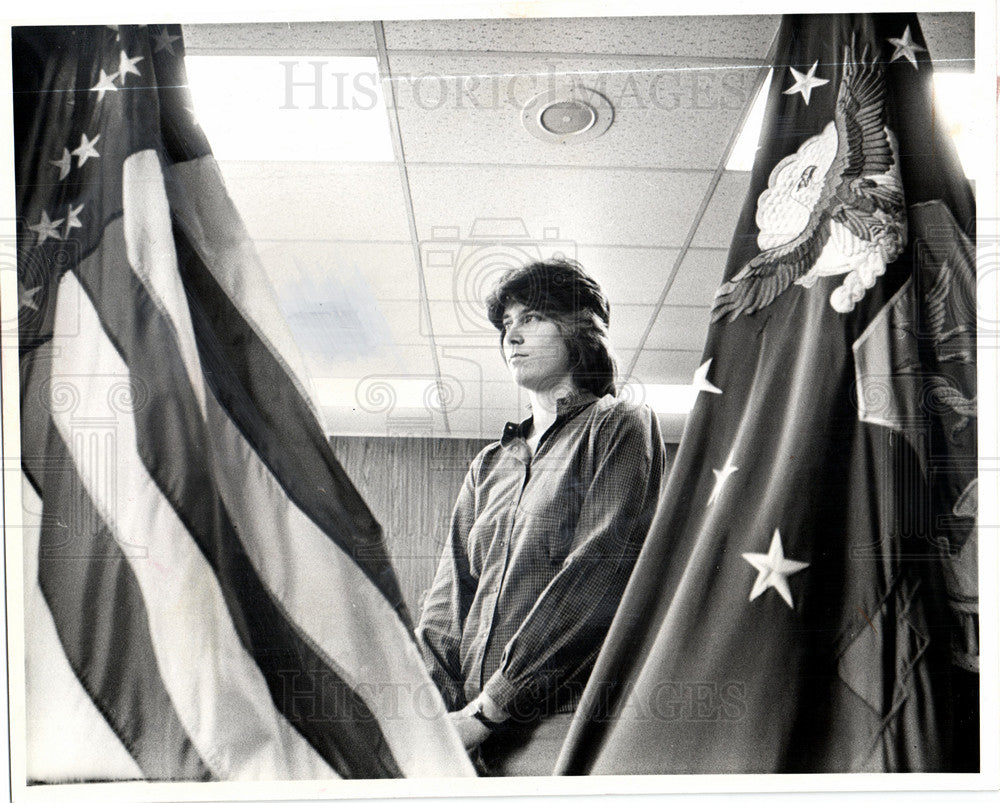 1981 Press Photo Linda McTague woman US Air Force pilot - Historic Images