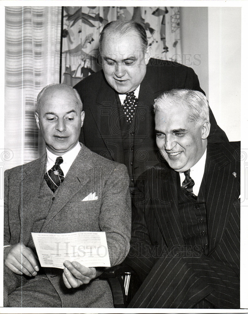 1940 Press Photo Paul V McNutt Harry Mead Frank McHale - Historic Images